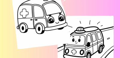 Ambulance Coloring Page