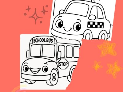 Buddy Wheels Coloring Book preview