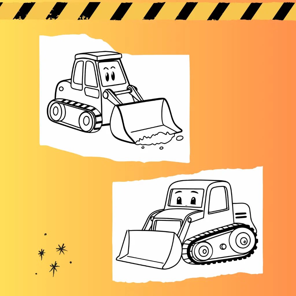Bulldozer Coloring Page