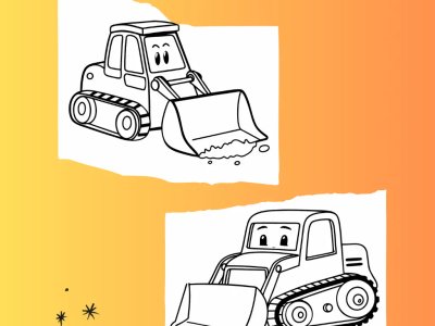 Bulldozer Coloring Page preview