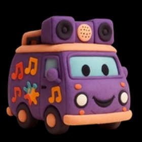 Create & Play DJ van mascot