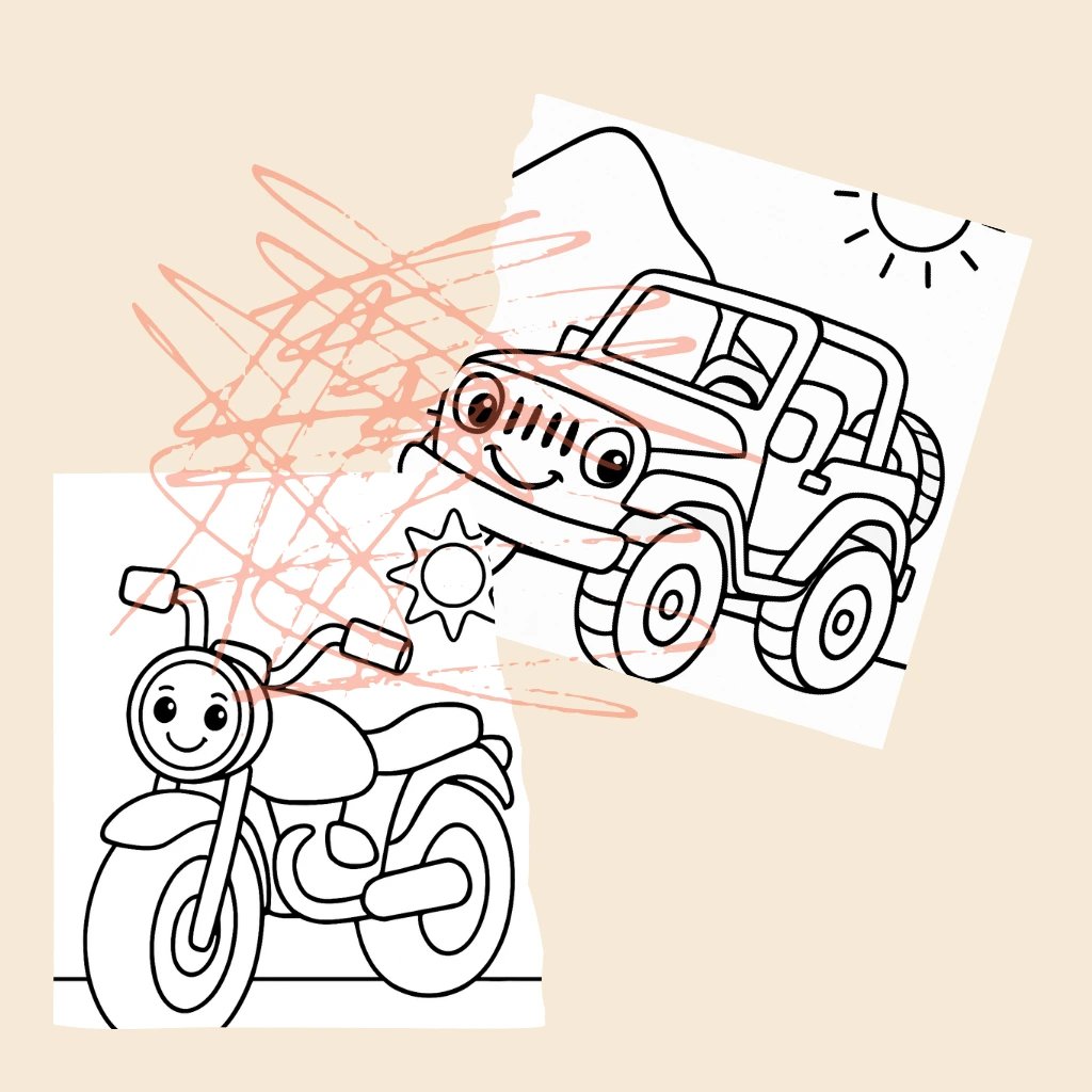 Everyday Wheels Coloring Book