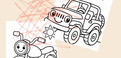 Everyday Wheels Coloring Book