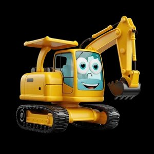 Little Wheels Excavator App - Speech practice through construction vehicle play