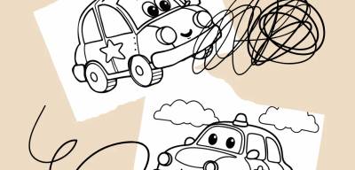 Police Car Coloring Page