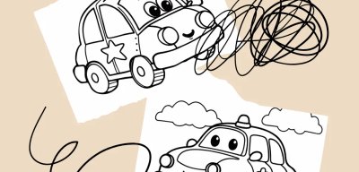 Police Car Coloring Page