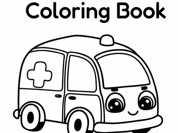 Ambulance Coloring Page preview - first page