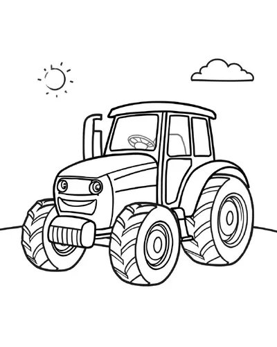 Barnyard Wheels Coloring Book - inside page 2