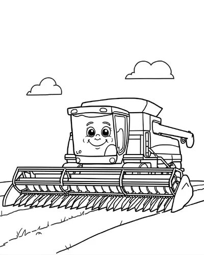 Barnyard Wheels Coloring Book - inside page 3