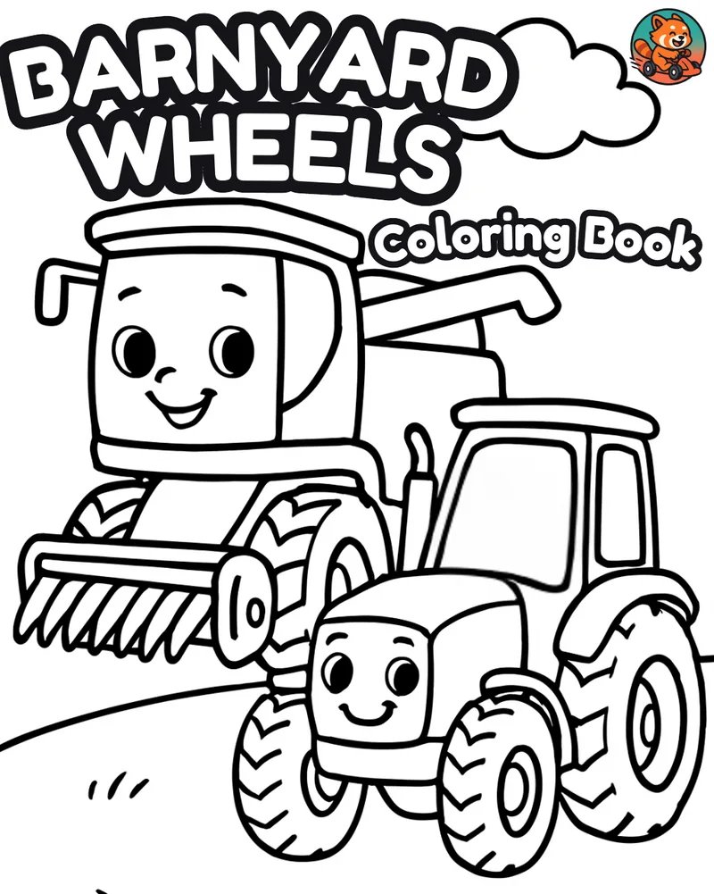 Barnyard Wheels Coloring Book