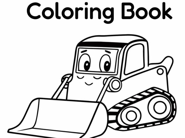 Bulldozer Coloring Page preview - first page