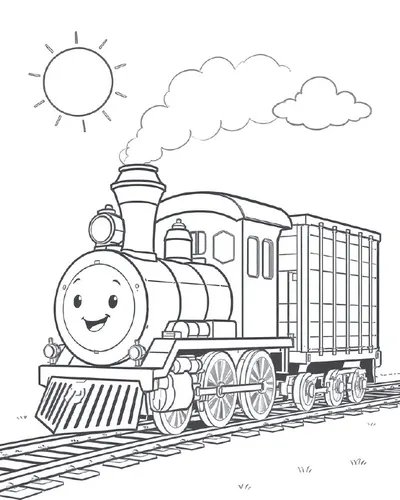 Train Coloring Book - Choo-Choo Wheels - inside page 2