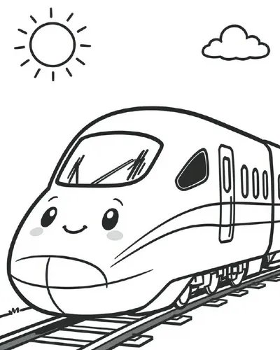 Train Coloring Book - Choo-Choo Wheels - inside page 3
