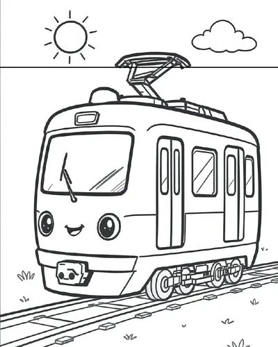 Train Coloring Book - Choo-Choo Wheels - inside page 4