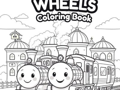 Train Coloring Book - Choo-Choo Wheels preview