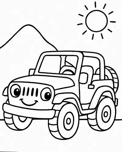 Everyday Wheels Coloring Book - inside page 4