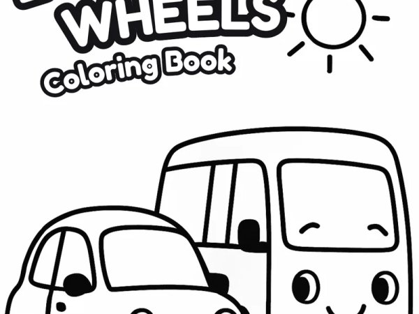 Everyday Wheels Coloring Book preview - first page