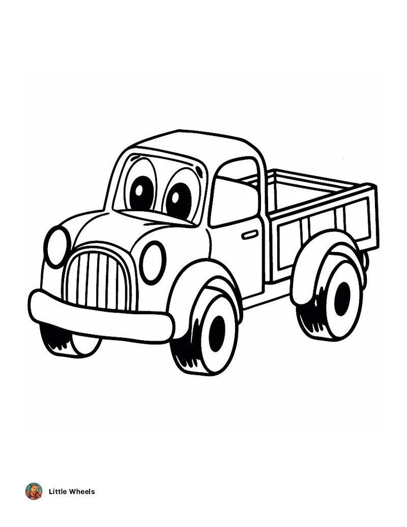 Farm Truck Coloring Page