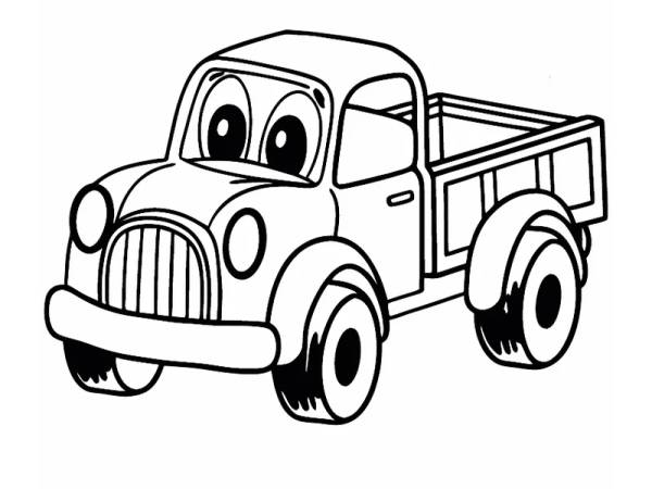 Farm Truck Coloring Page preview - first page