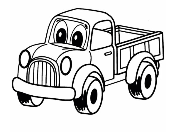 Farm Truck Coloring Page preview - first page