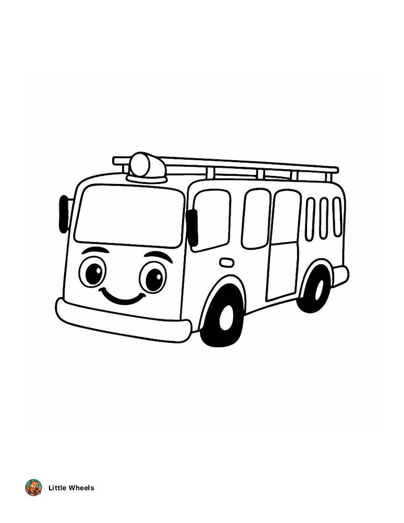 Fire Truck Coloring Page