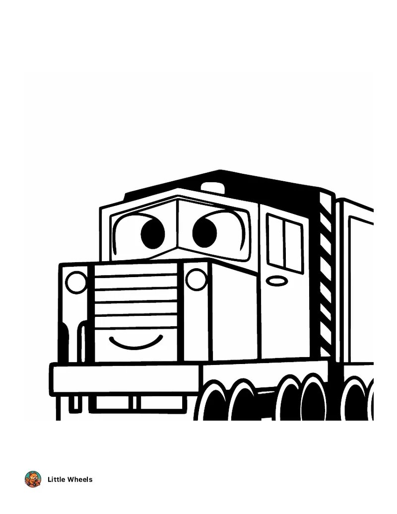 Freight Train Coloring Page