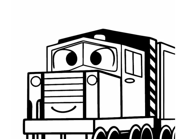 Freight Train Coloring Page preview - first page