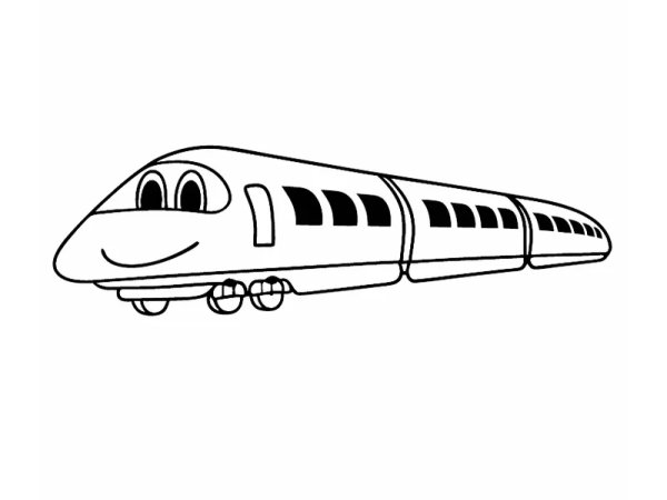 High Speed Train Coloring Page preview - first page