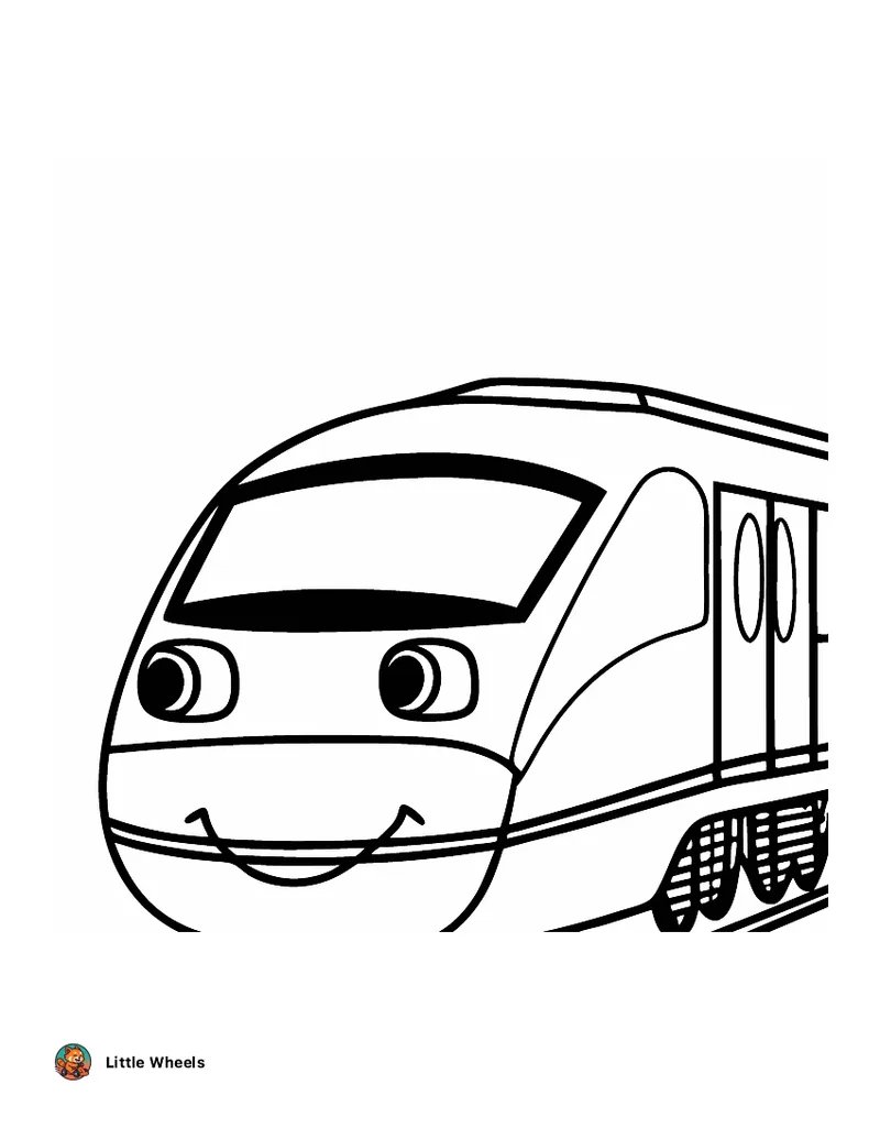 Passenger Train Coloring Page