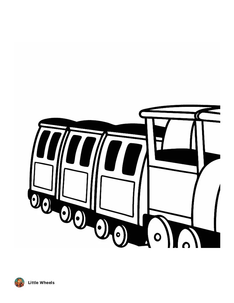 Simple Train Coloring Page