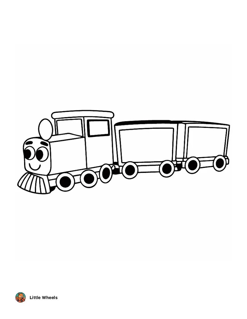 Steam Locomotive Coloring Page