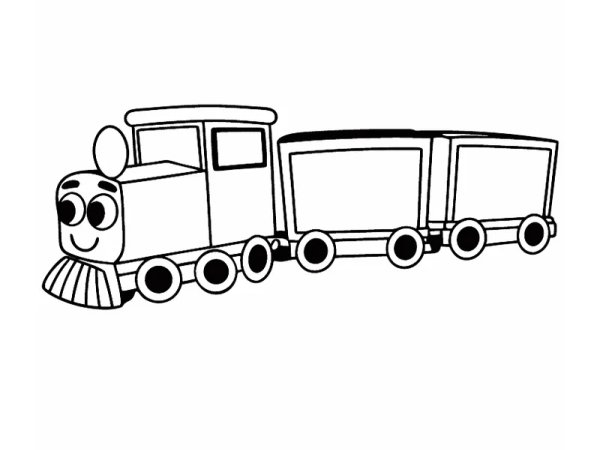 Steam Locomotive Coloring Page preview - first page
