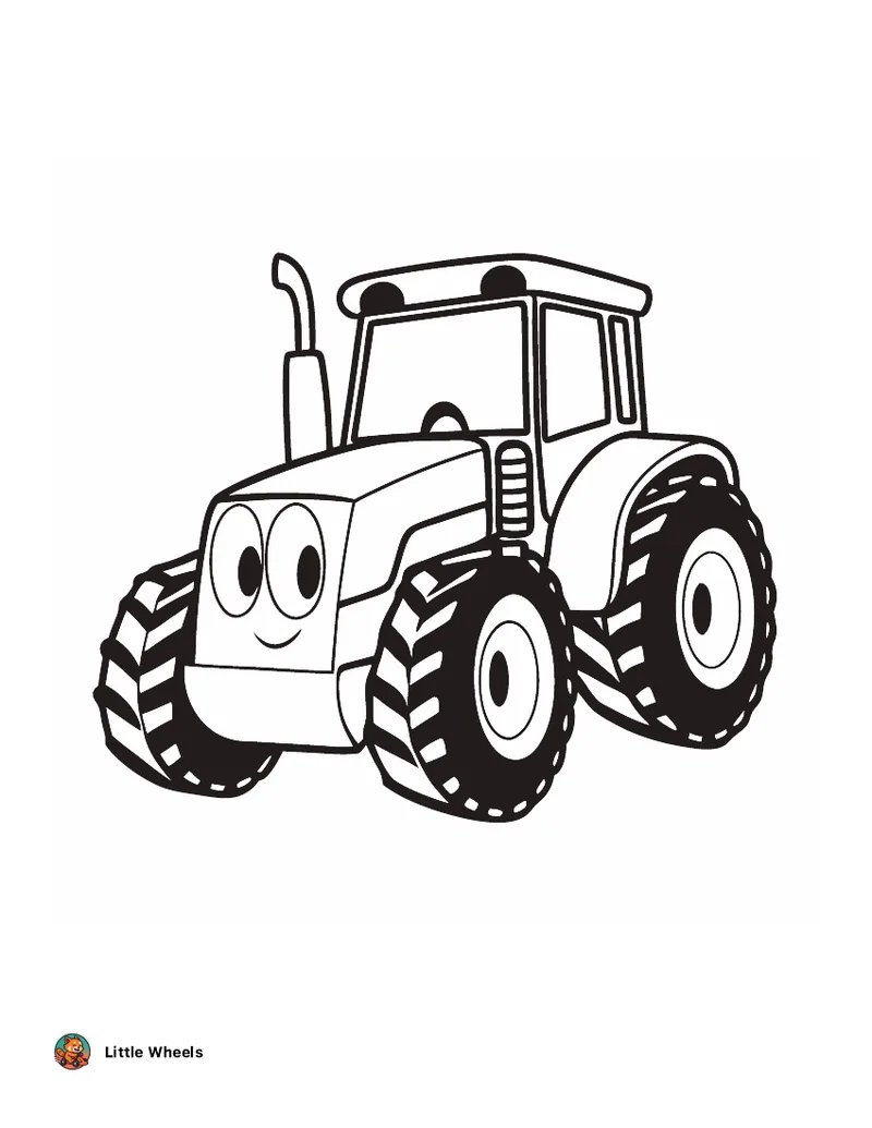 Tractor Coloring Page