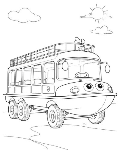Wander Wheels Coloring Book - inside page 2
