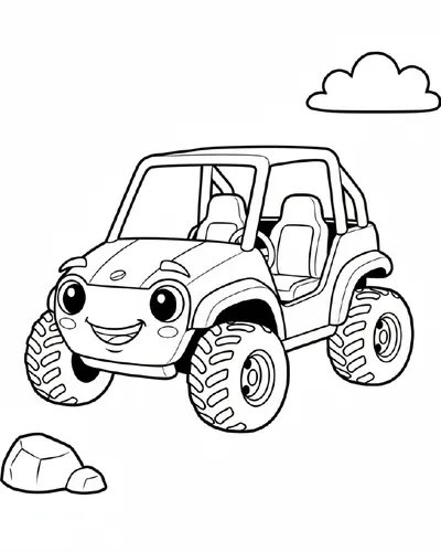 Wander Wheels Coloring Book - inside page 4