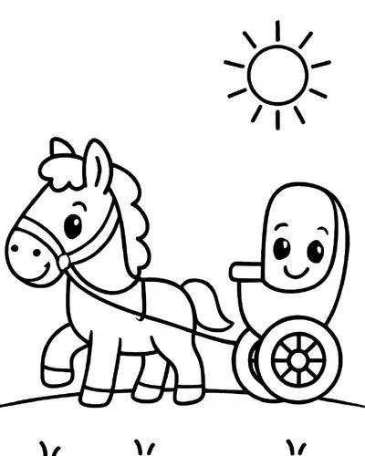 Wayback Wheels Coloring Book - inside page 3