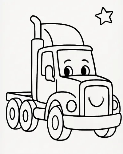 Workin Wheels Coloring Book - inside page 3