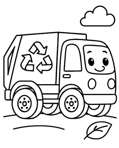 Workin Wheels Coloring Book - inside page 4