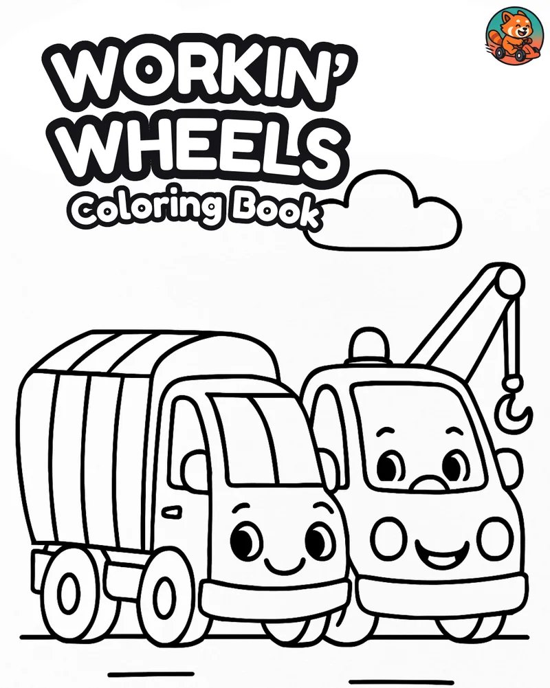 Workin Wheels Coloring Book