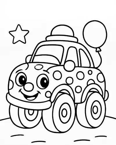 Wow Wheels Coloring Book - inside page 3