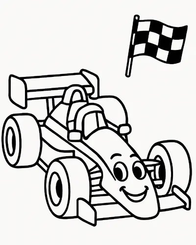 Zoomy Wheels Coloring Book - inside page 2