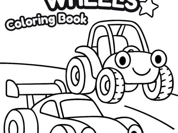 Zoomy Wheels Coloring Book preview - first page
