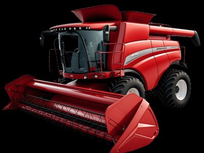 Real combine harvester photo for kids - See what combine harvesters look like in real life for toddler learning