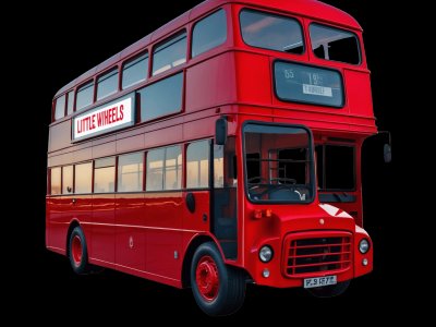 Real double decker bus photo for kids - See what double decker buss look like in real life for toddler learning