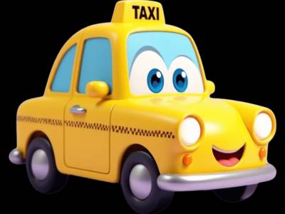 Taxi learning activities for toddlers - Practice t and k sounds Taxi for kids - Interactive taxi illustration from Little Wheels educational app for toddlers ages 2-6 years