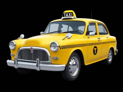 Real taxi photo for kids - See what taxis look like in real life for toddler learning