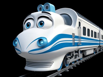 High Speed Train learning activities for toddlers - Practice h and s sounds High Speed Train for kids - Interactive high speed train illustration from Little Wheels educational app for toddlers ages 2-6 years