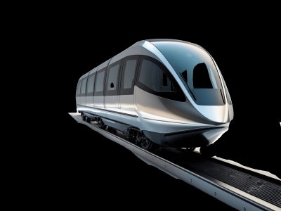 Real monorail photo for kids - See what monorails look like in real life for toddler learning