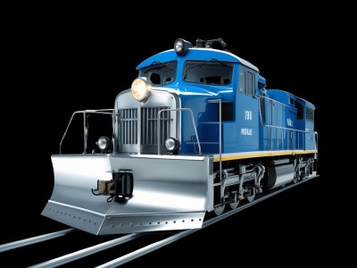 Real snowplow locomotive photo for kids - See what snowplow locomotives look like in real life for toddler learning