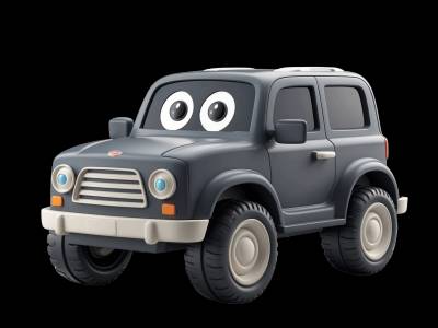 SUV for kids - Interactive suv illustration from Little Wheels educational app for toddlers ages 2-6 years